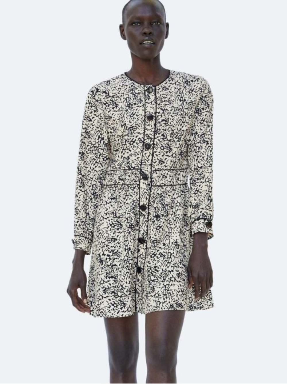 NEW Zara Black White Basic A Line Mini Dress Size XL